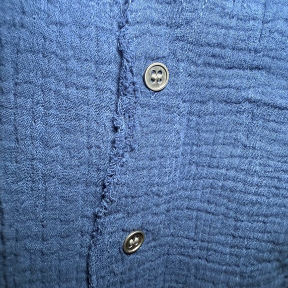 Igenjun Navy Gauze V Neck Beach Pool Coverup NWT XL Resort Wear Swim Tunic LS - Picture 5 of 10